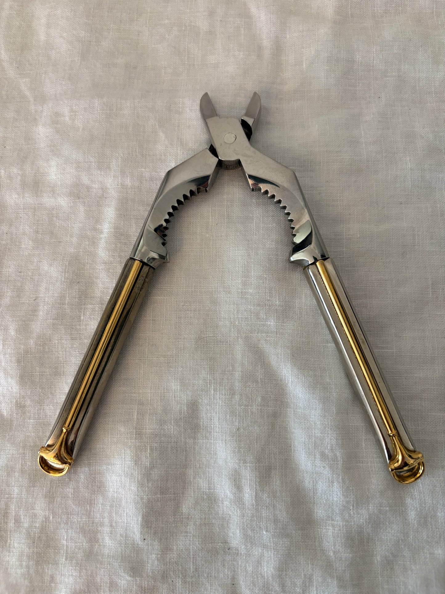GUCCI 1980’s Vintage Two Tone Silver and Gold Horse Bit Nut Cracker