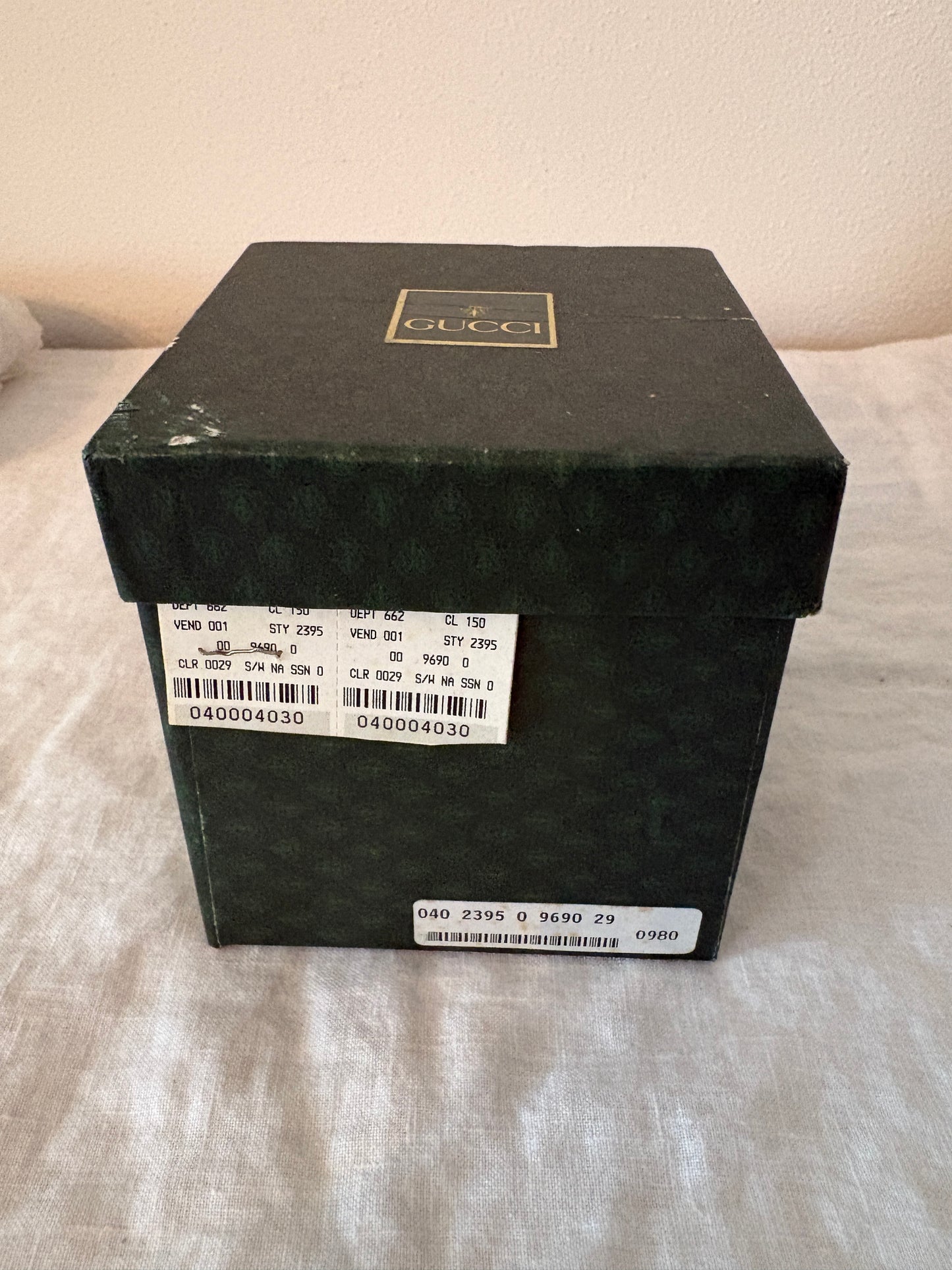 GUCCI 1990’s Buffalo Horn Minimalist Vase in Original Box