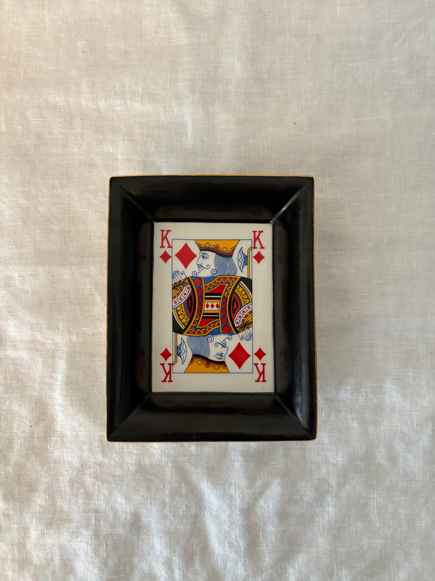 GUCCI 1980’s King of Diamonds Ceramic Trinket Dish