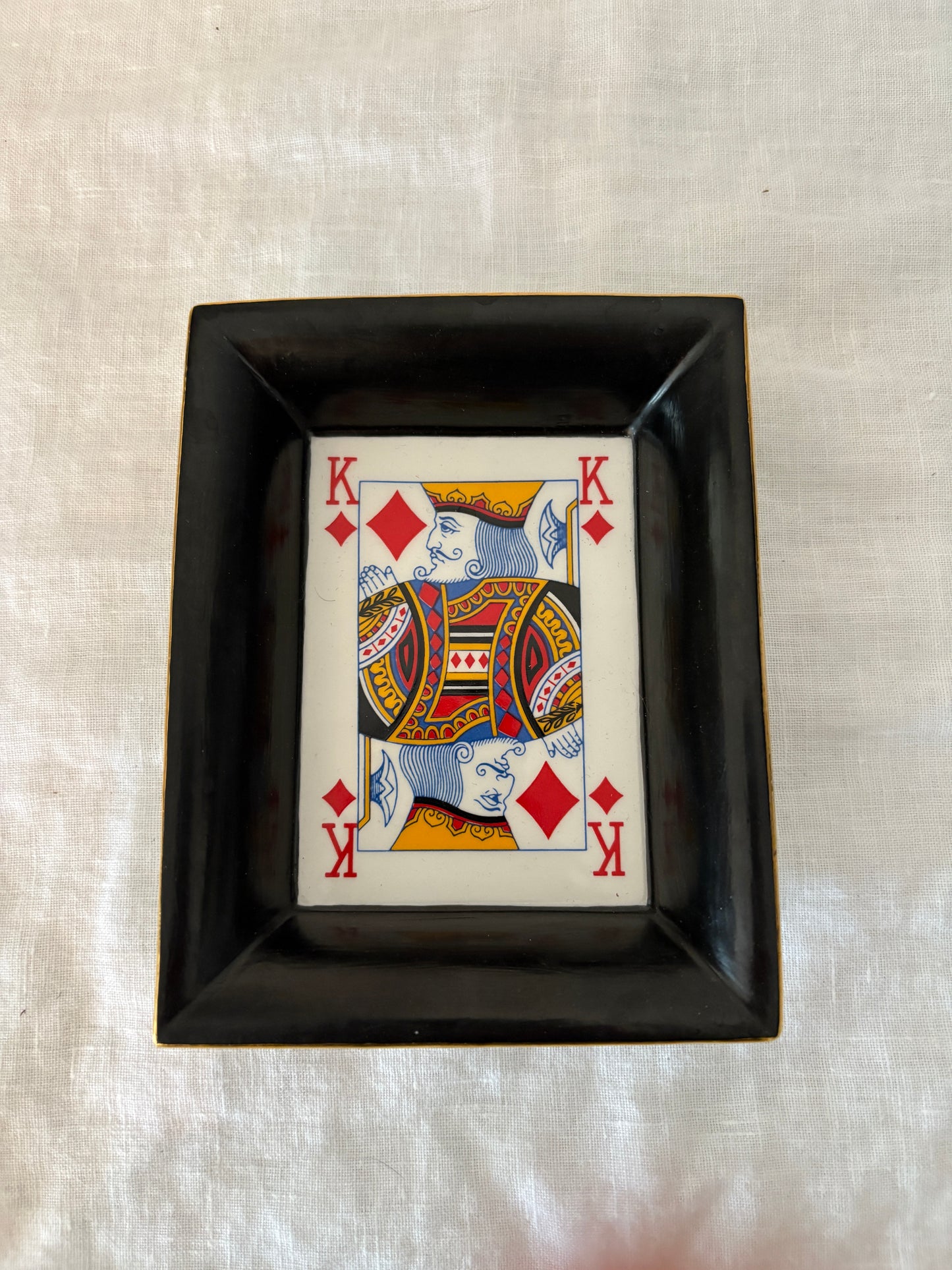 GUCCI 1980’s King of Diamonds Ceramic Trinket Dish