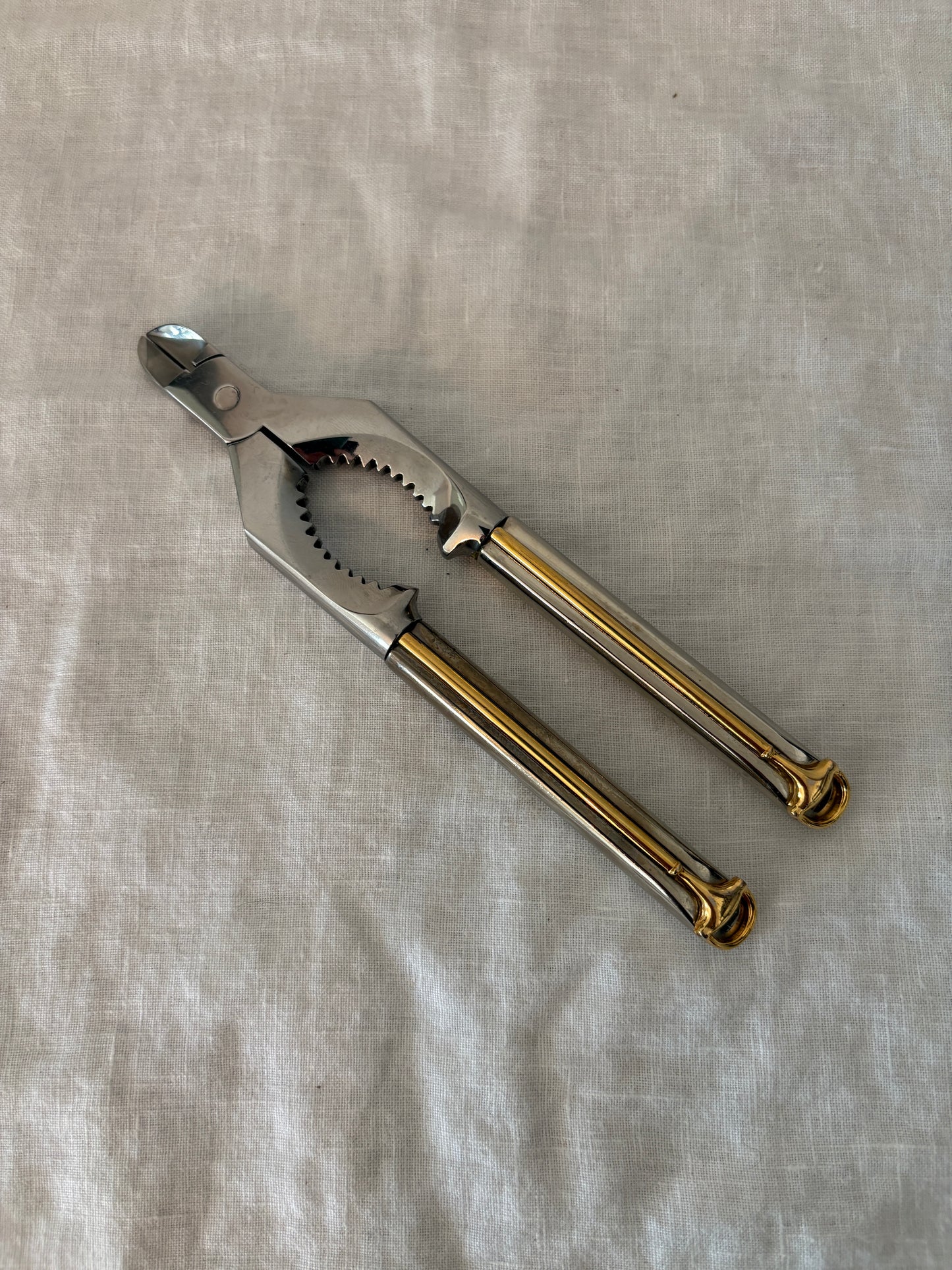 GUCCI 1980’s Vintage Two Tone Silver and Gold Horse Bit Nut Cracker