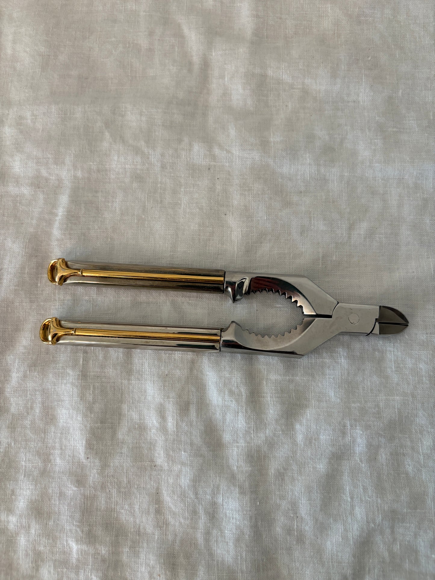 GUCCI 1980’s Vintage Two Tone Silver and Gold Horse Bit Nut Cracker