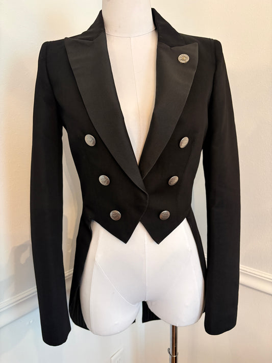 Armani Jeans 1990's Vintage Military Black Blazer